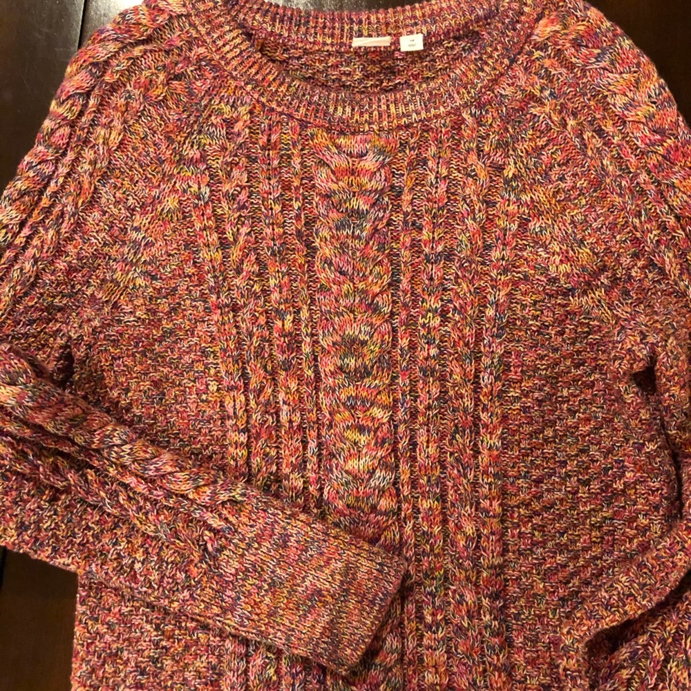 GAP Raglan Cable Knit Pink Pullover Sweater XS